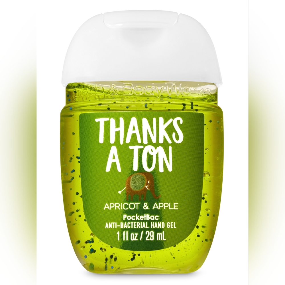 (5) Bath & Body Works Thanks A Ton Apricot & Apple Pocketbac Hand Sanitizers - Picture 2 of 2